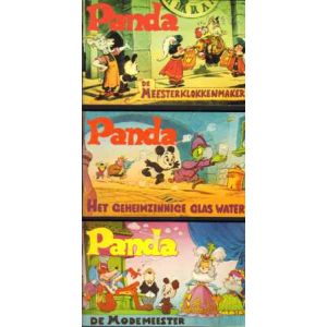 PANDA: 1-2-3: MODEMEESTER, MEESTERKLOKKENMAKER, GLAS WATER