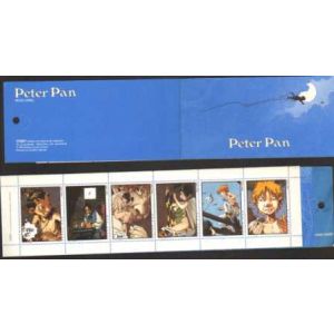 PETER PAN: MAPJE MET 6 POSTZEGELS