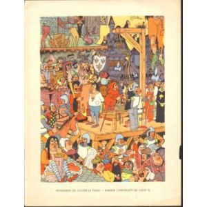 MAURICE TILLIEUX: 01: HISTORISCH MEDISCHE SPOTPRENT LOUIX XI (1949)